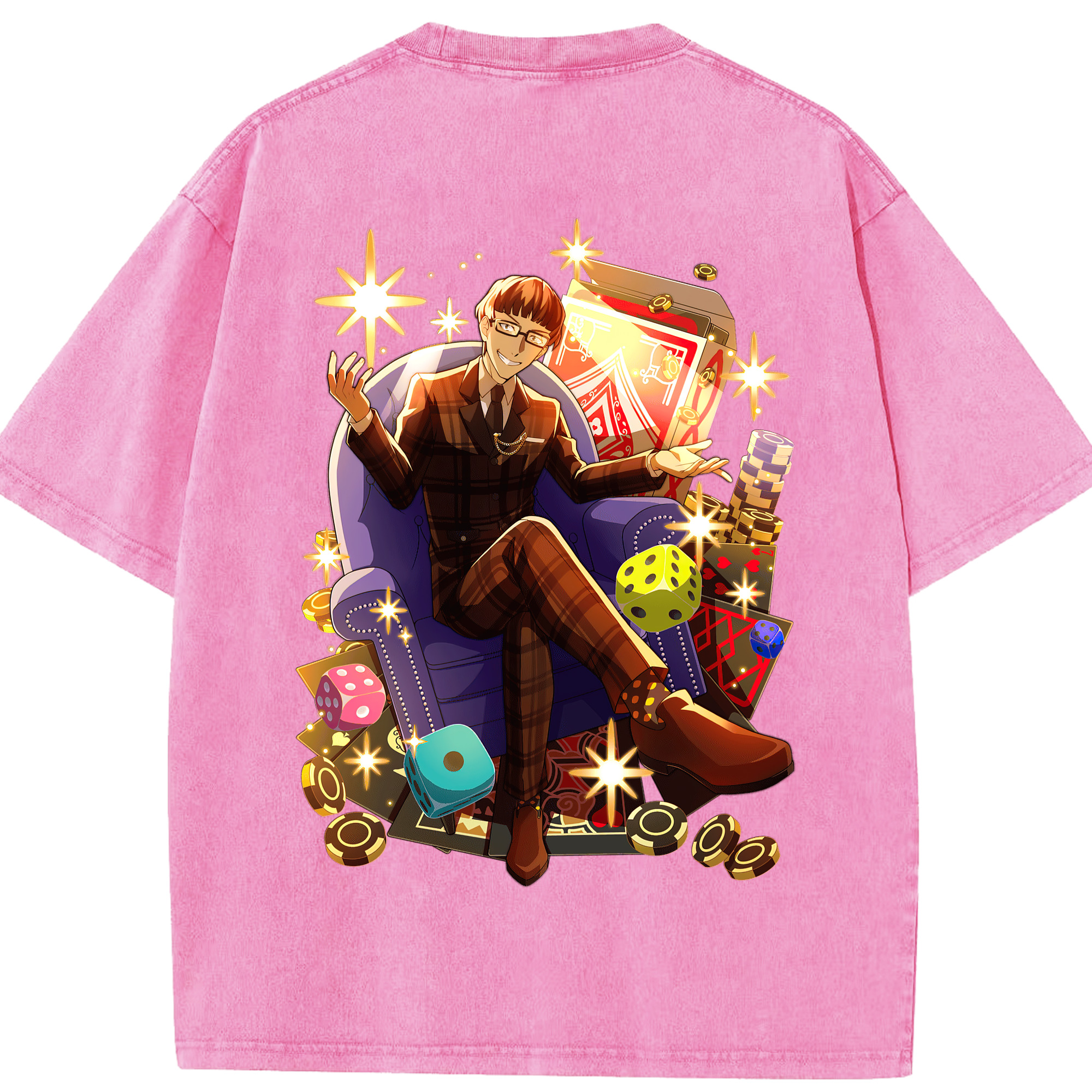 （画像用） 文豪ストレイドッグス Bungo Stray Dogs 綿100% ヴィンテージ風 半袖Tシャツ（背面プリント）